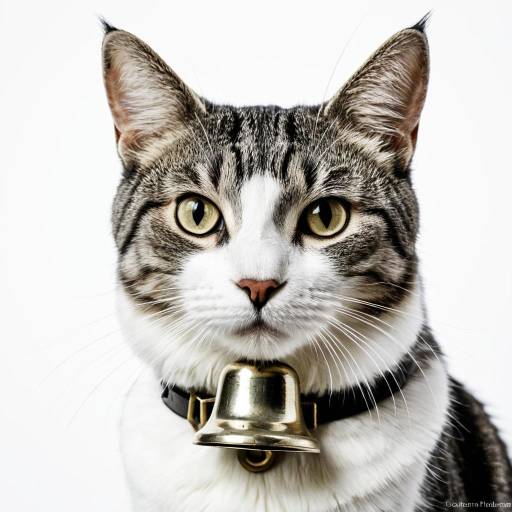 Tabby Cat with Bell Collar