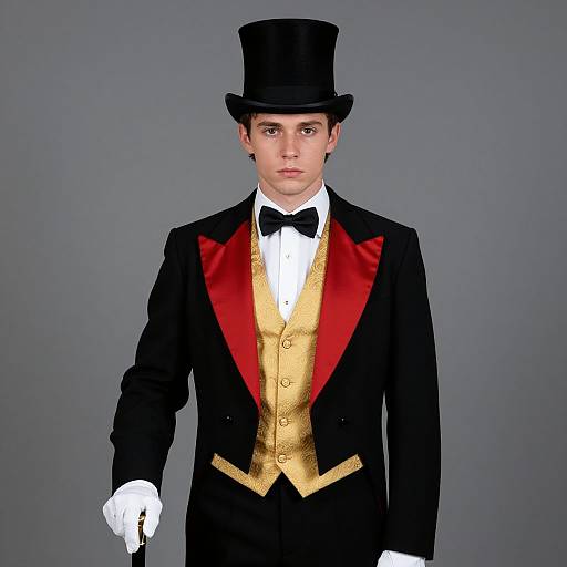 Young Man in Elegant Tuxedo Portrait