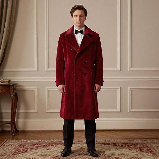 Man in Velvet Red Prince Coat