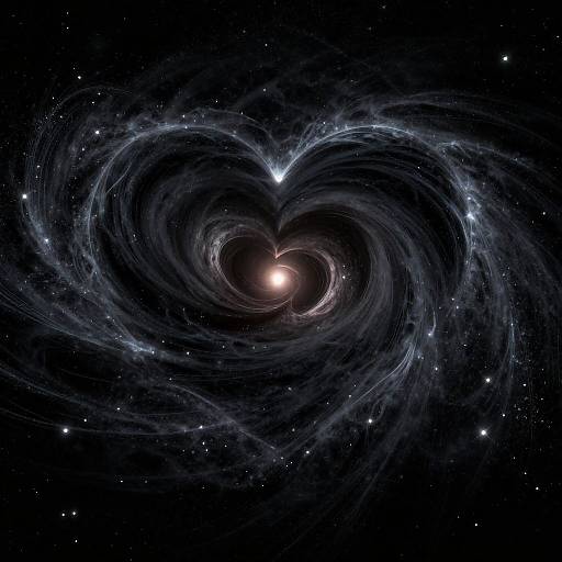 Cinematic Heart-Shaped Black Hole