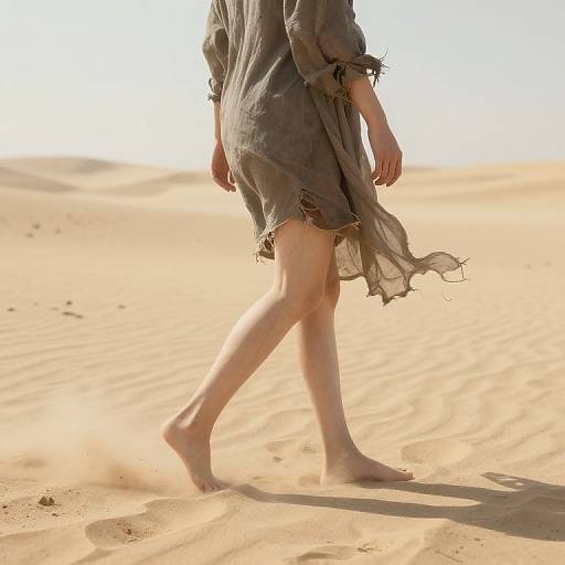 Desolate Walk Through Barren Landscape