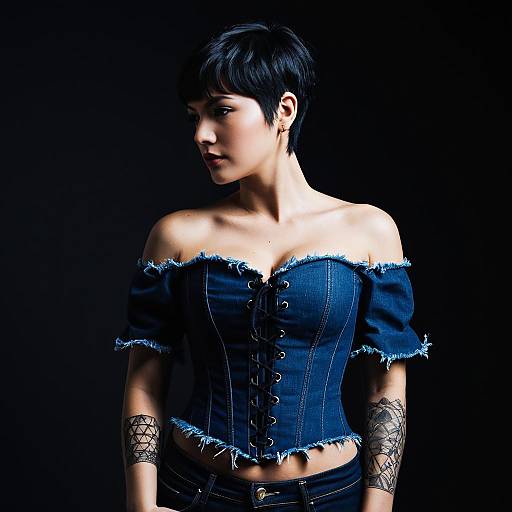 Dramatic Fashion Portrait of a Stylish Woman