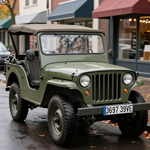 Vintage 1945 Willys Jeep in Autumn