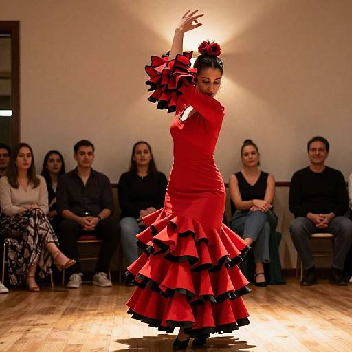 Graceful Flamenco Dancer in Red