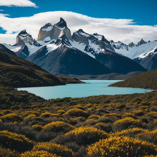 Snow-Capped Mountains in Patagonia