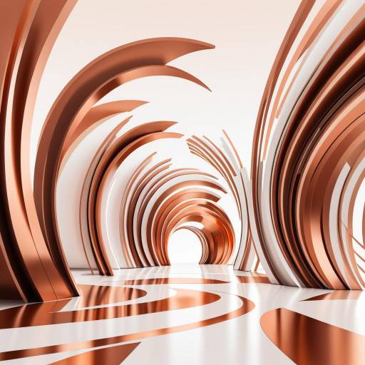 Futuristic Copper Portico Website Banner Design