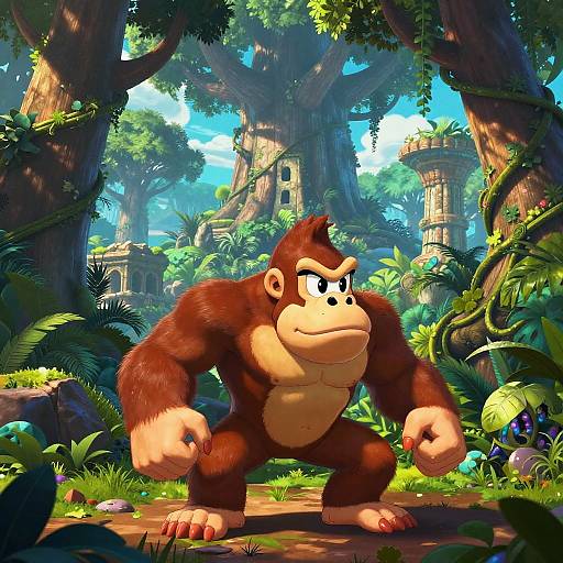 Donkey Kong Country Lush Jungle Concept Art