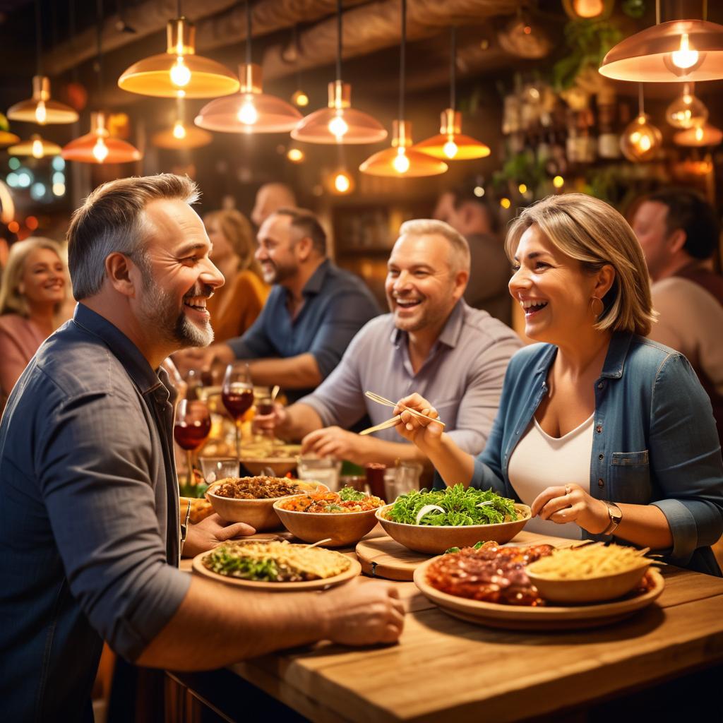 Vibrant Bar Scene with Joyful People