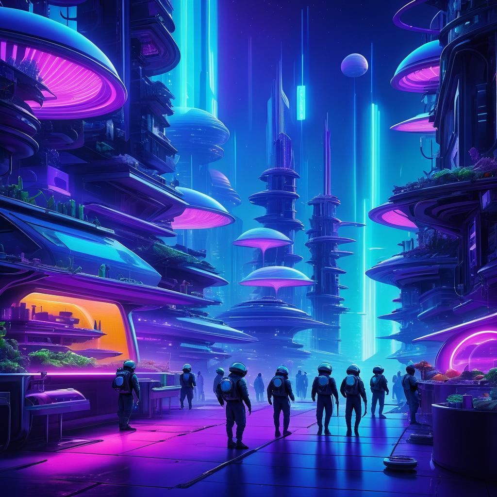 Futuristic Chefs in an Alien Urban Realm