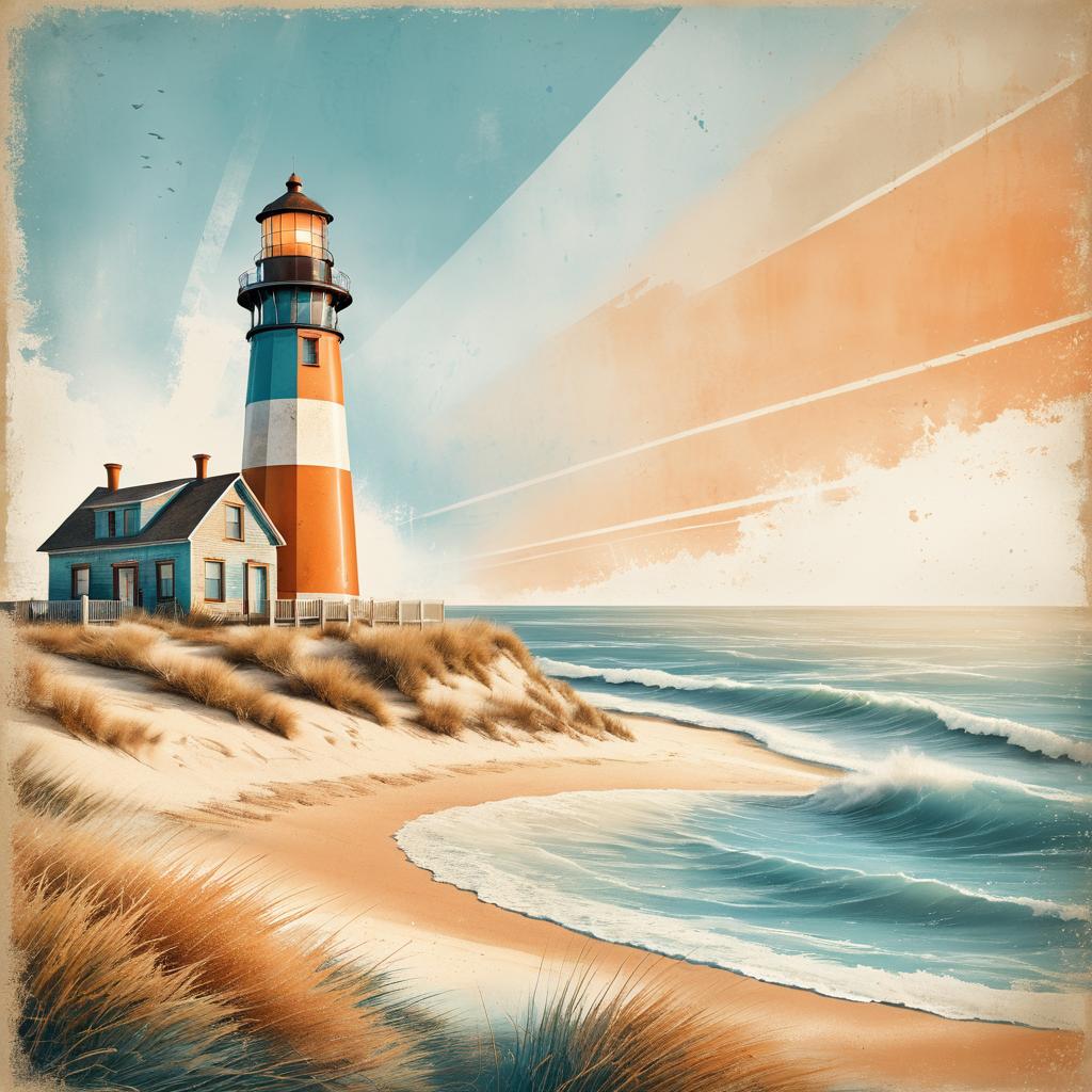 Charming Vintage Lighthouse Poster Design