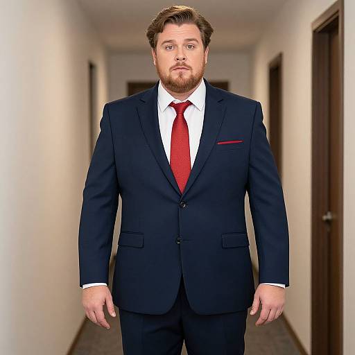 Plus Size Ron Burgundy Suit Costume