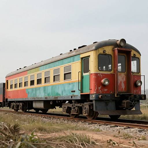 Surreal Weathered Train with Portals