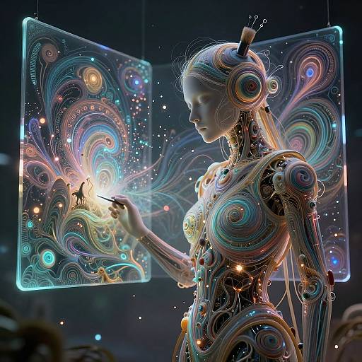 Surreal AI Art Machine Creating Fractals