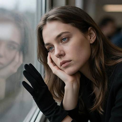 Contemplative Woman by the Window