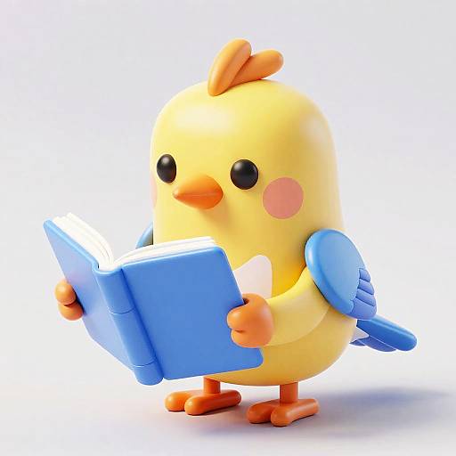3D Toy Sparrow Reading Book