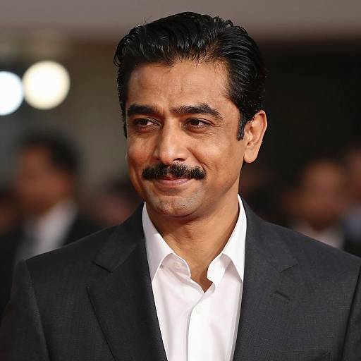 Stylish Man in a Blurred Background