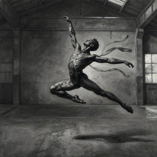Charcoal Dancer in Industrial High-Contrast