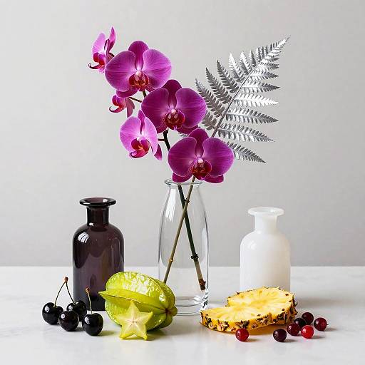 Futuristic Surrealist Floral Still Life