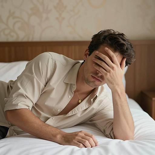 Intimate Portrait of a Man Relaxing