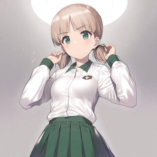 Illustration of Aki (girls und panzer), girls und panzer in the style of Nagase haruhito