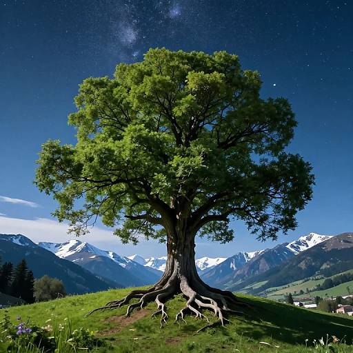 Majestic Colossal Tree on Hill