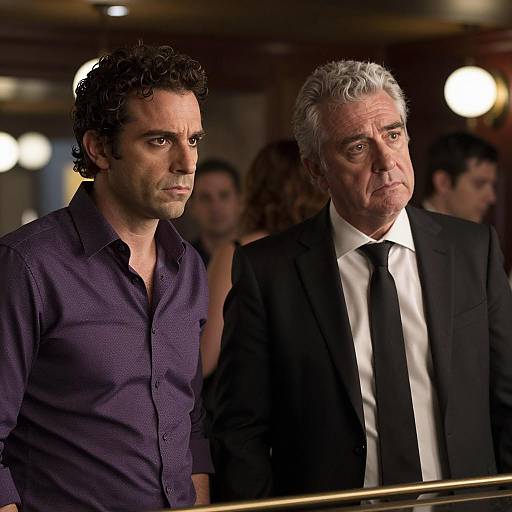 Intense Conversations in a Dimly Lit Bar