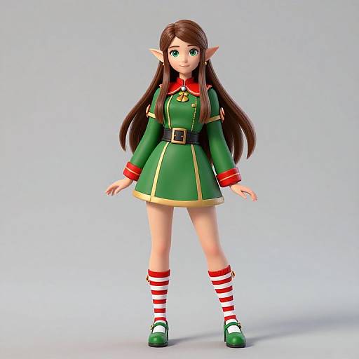 Female Elf in Festive Attire