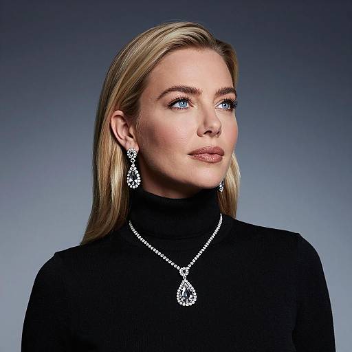 Portrait of Woman with Diamond Jewelry