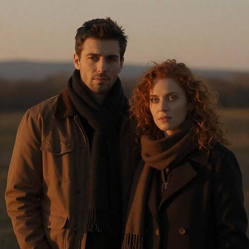 Romantic Sunset Portrait of a Couple