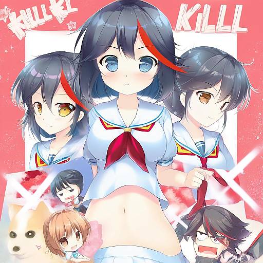 Illustration of Guts (kill la kill), kill la kill in the style of Mikeou