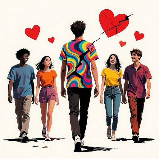 Healing Heartbreak Psychedelic Stencil Art