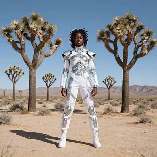 Afro-Futuristic Woman in Desert