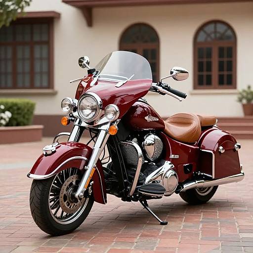 Vibrant Indian Chieftain Motorcycle