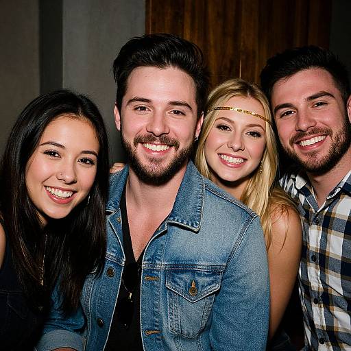 Candid Group Photo in Rustic Setting