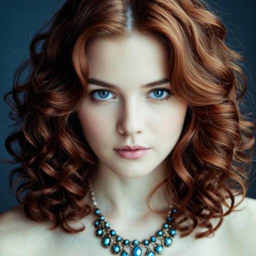 Realistic Portrait of a Girl with Auburn Hair