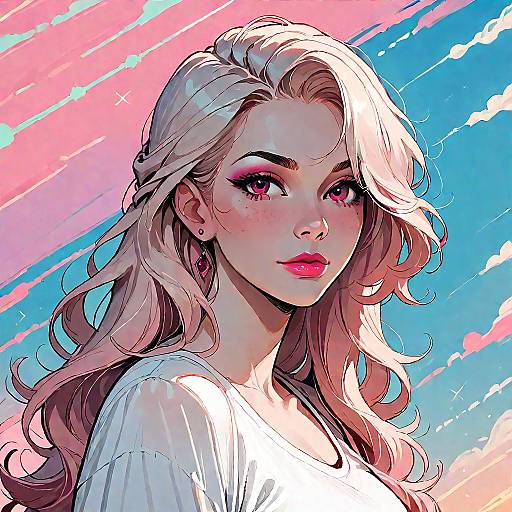 Anime Girl Bernkastel Lineart