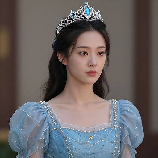 Fantasy Queen in Blue Dress