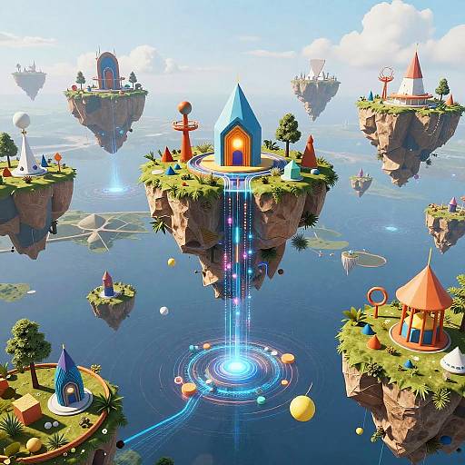 AI-Driven Floating Islands Landscape