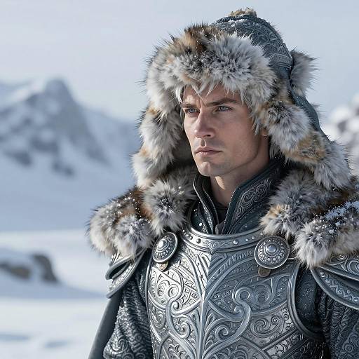 Frosty Warrior in Intricate Armor