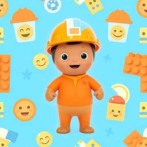 Colorful Blippi-Themed Kids Wallpaper