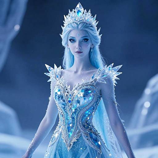 Exotic Ice Queen with Crystalline Crown