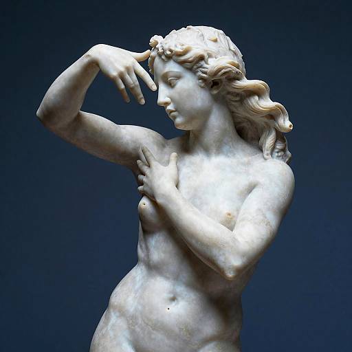 Polished Marble Woman in Surreal Motion