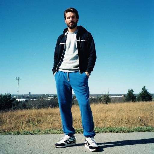 Casual Outdoor Man in Sweatpants