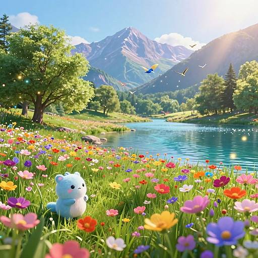 Ultra-Realistic Enchanting Meadow Landscape