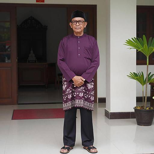 Traditional Malay Man in Cultural Attire