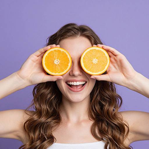 Joyful Youth with Orange Halves