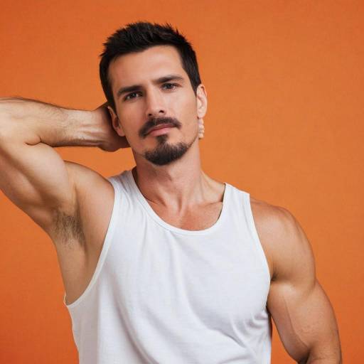 Muscular Male in White Tank Top