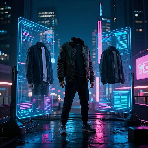 Cyberpunk AI Clothing Remover Scene