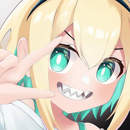 Illustration of Amano pikamee, voms in the style of Ment