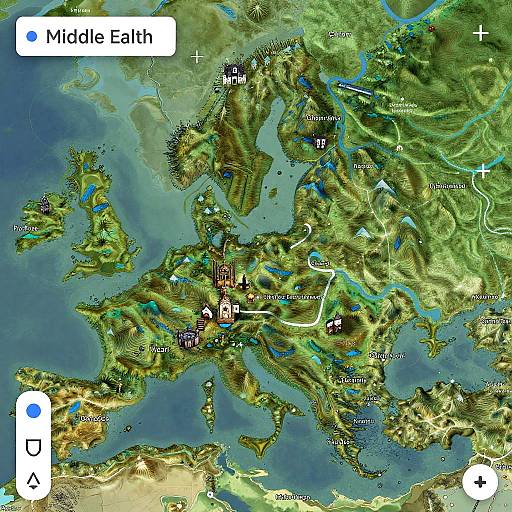 Ultra Detailed Middle Earth Fantasy Map